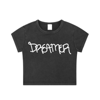 Basics,Casual,Street,Streetwear,Crop,Cotton,Summer,Spring