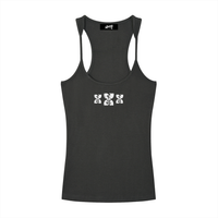 Basics,Casual,Street,Streetwear,Racerback,Tank,Ribbed,Summer,Sport,Women